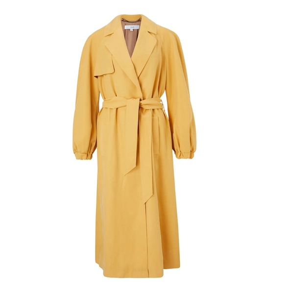 John Lewis Jackets & Blazers - John Lewis Long Trench Coat in Yellow | SIze Medium